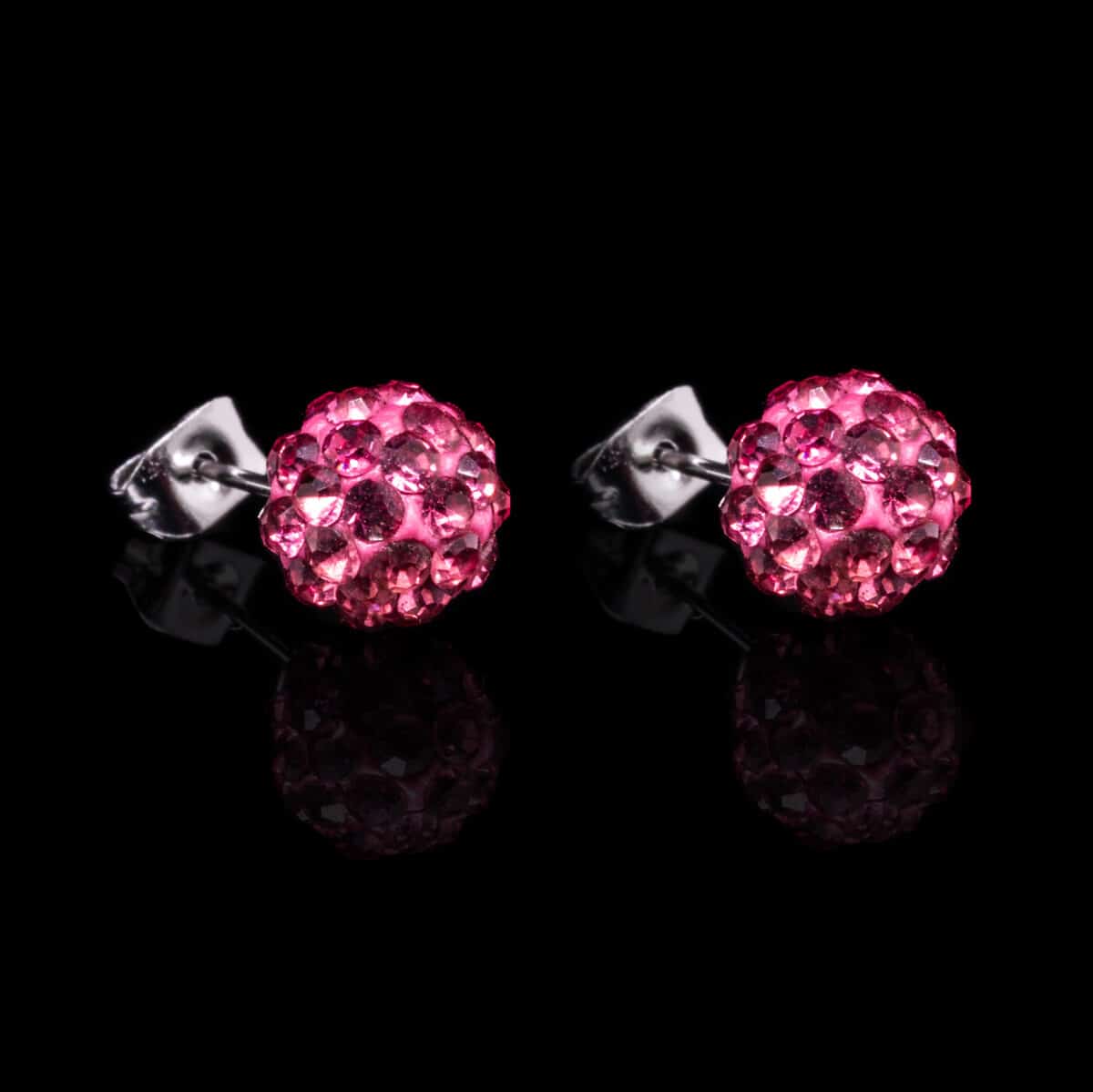 EARRING STUD STAINLESS STEEL ARGIL DISCO 8MM