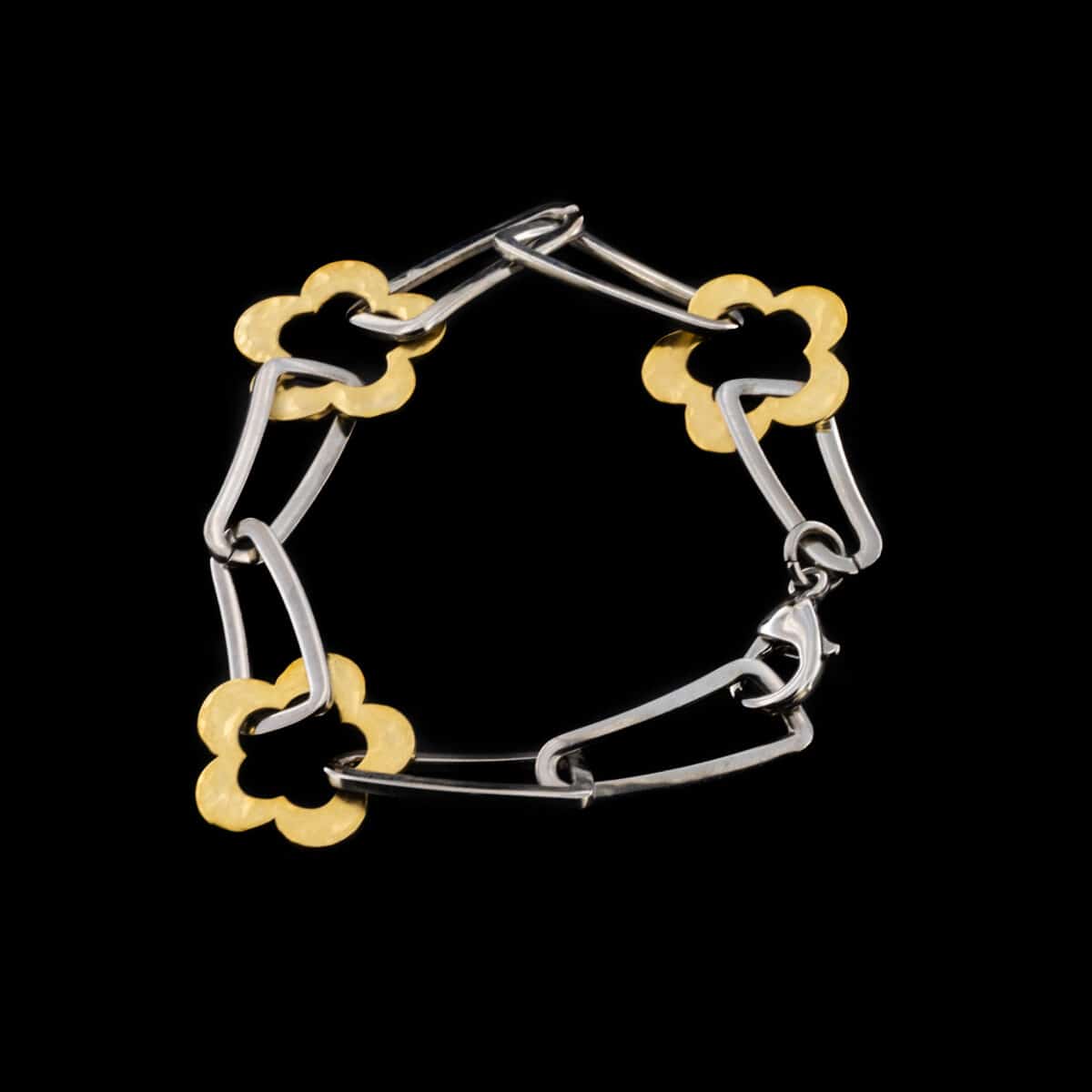 BRACELET SS TWO-TONE COLVER SHAPES