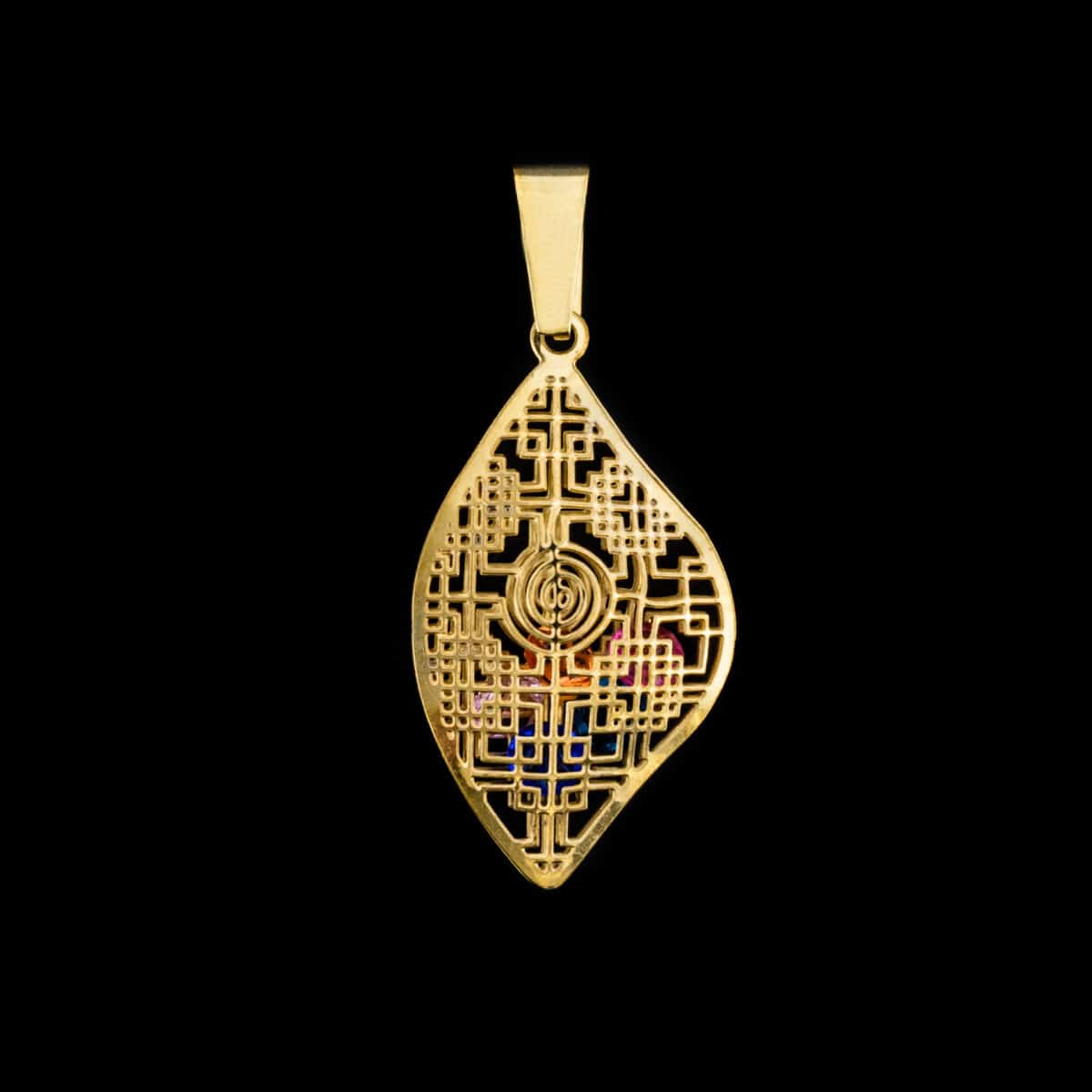 PENDANT SS YELLOW LEAF