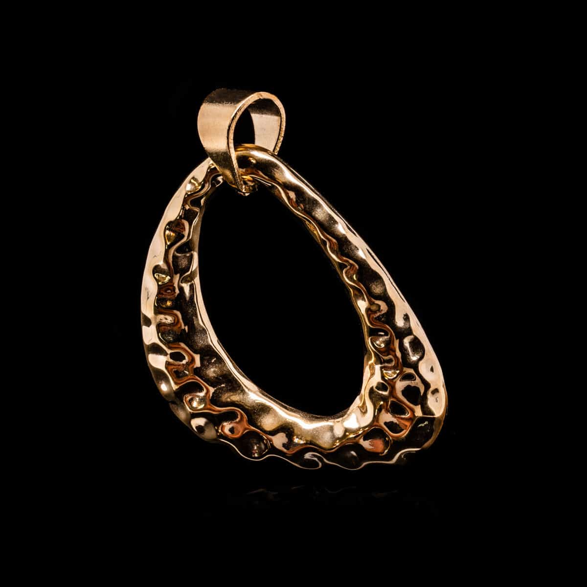 PENDANT SS YELLOW OPEN TEARDROP