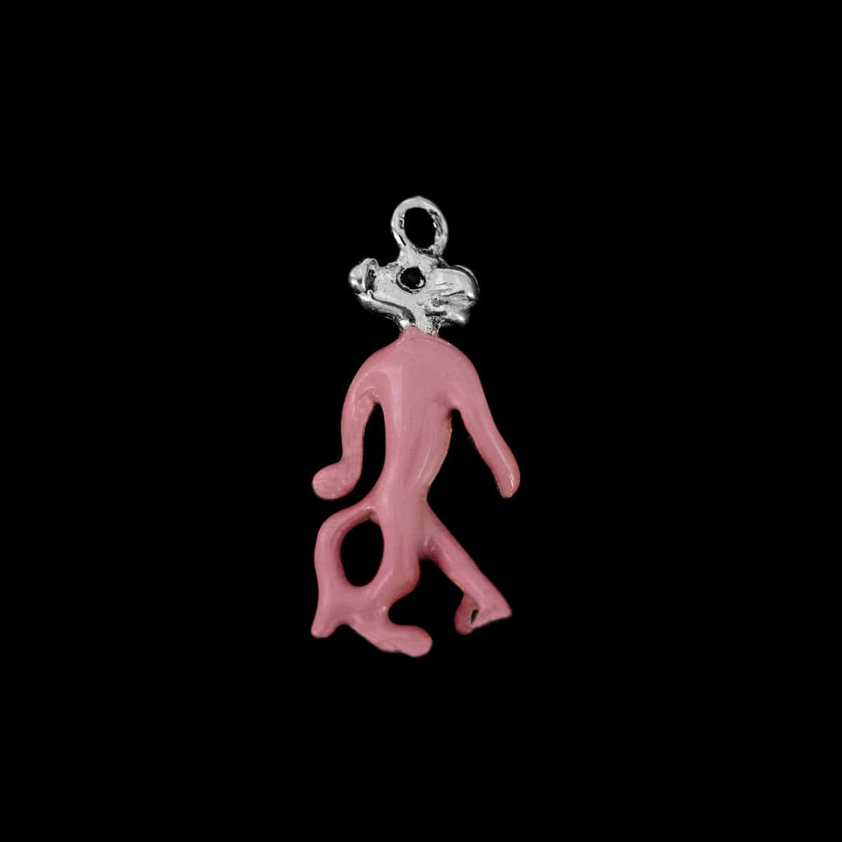 SILVER 925 PINK PANTHER PENDANT