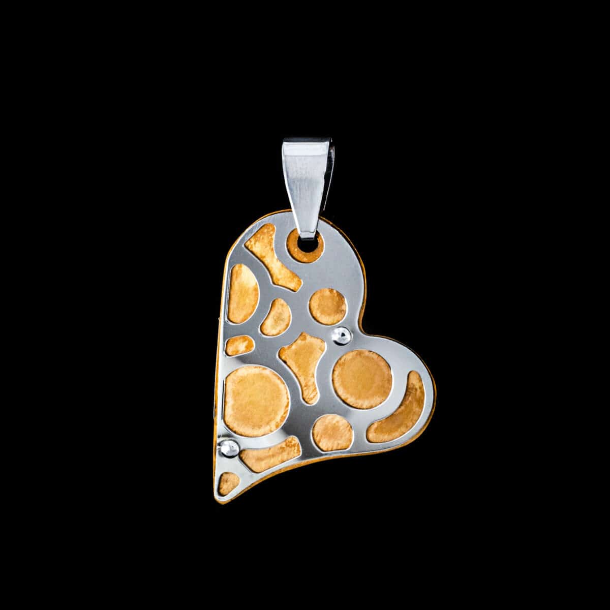 PENDANT SS TWO-TONE LOVING HEART