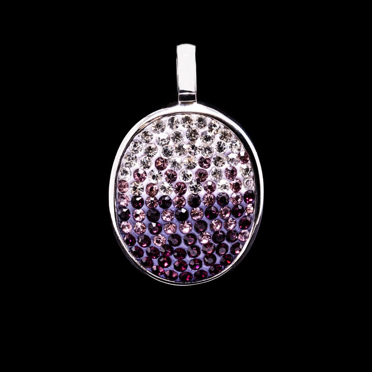 PENDANT SS PAVÉ-SET PENDANT W/CUBIC ZIRCONIA