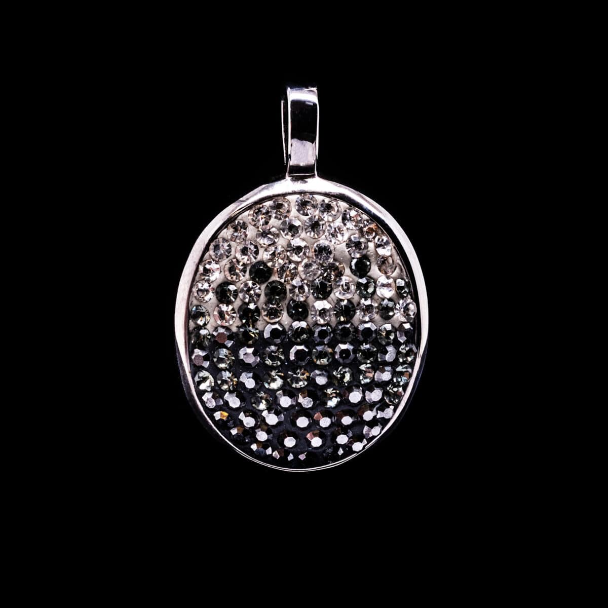 PENDANT SS PAVÉ-SET PENDANT W/CUBIC ZIRCONIA