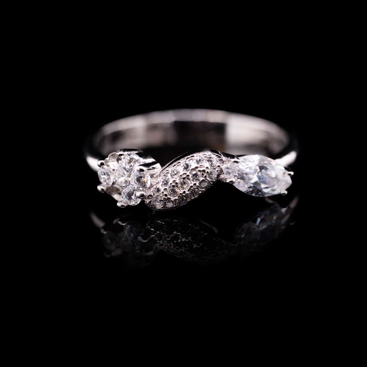 RING SLV925 RHOD PLTD W/WHITE CZ W/M