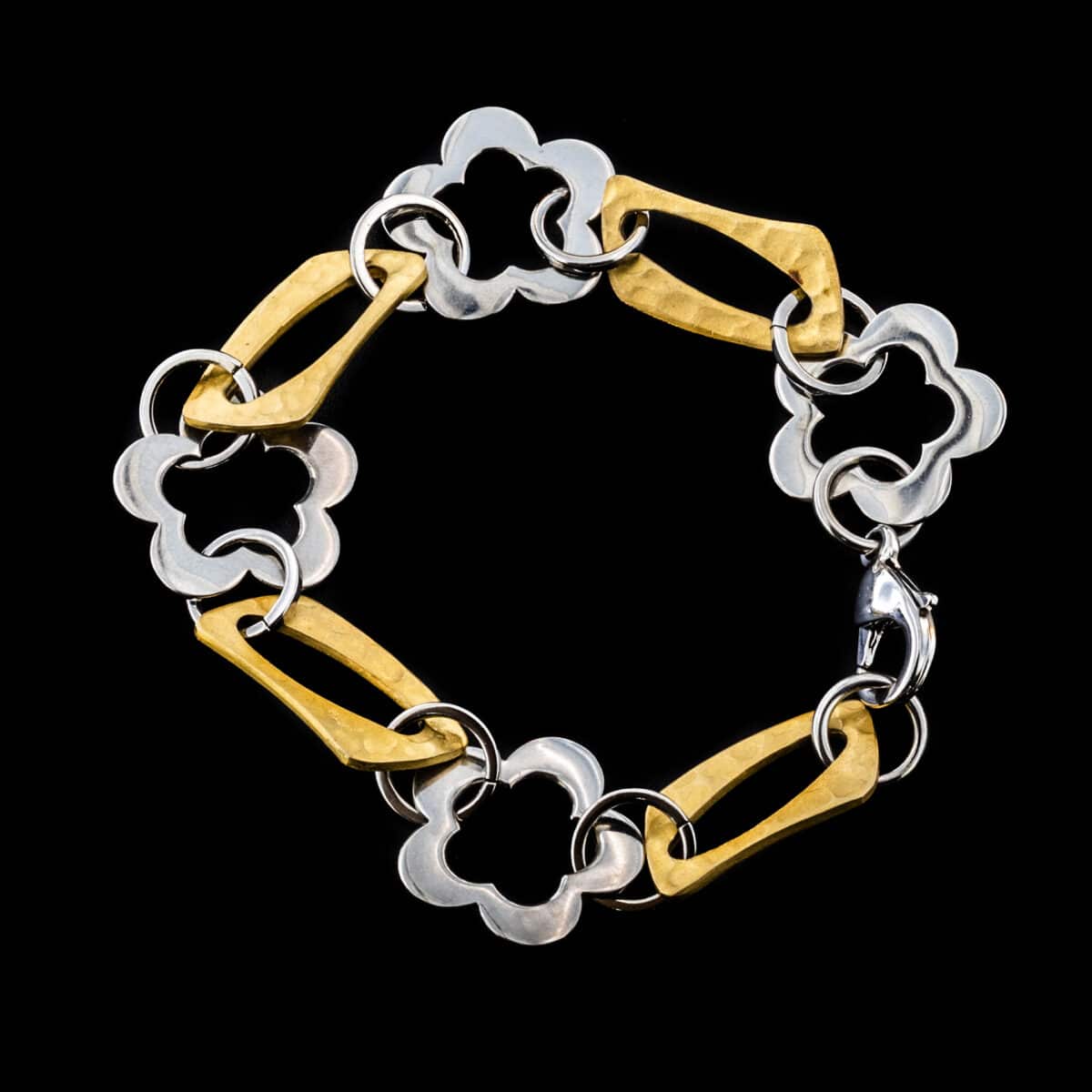 BRACELET SS TWO-TONE COLVER SHAPES