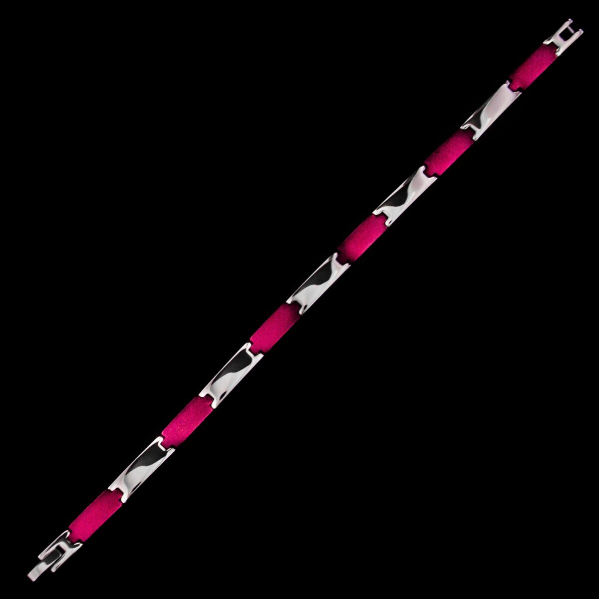 BRACELET SS W/RED LINK
