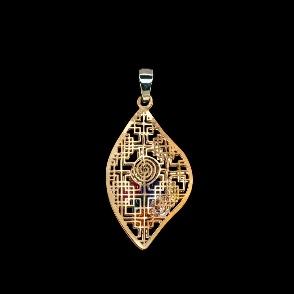 PENDANT SS ROSE LEAF