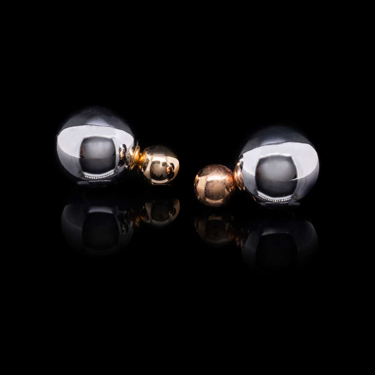 EARRINGS SILVER 925 TWO-TONE