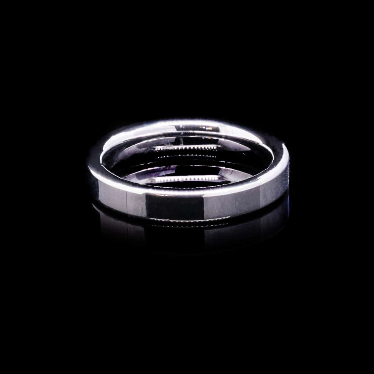 RING TUNGSTEN CARBIDE RUTHENIUM PLTD CLASSIC MAN